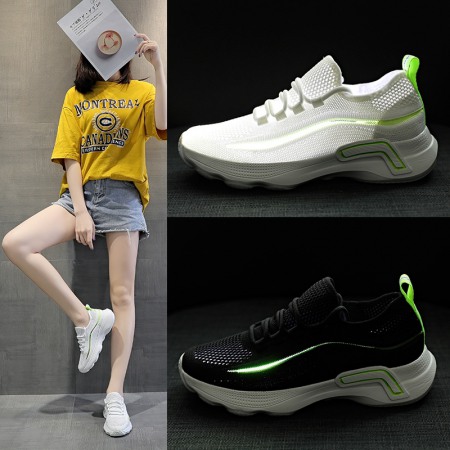 Women's Flat-Bottom Breathable Fashion Casual Shoes Simple Flying Woven Net Shoes